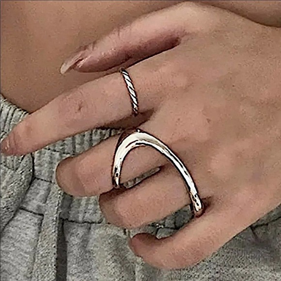 NEW STERLING SILVER IRREGULAR ADJUSTABLE RESIZABLE RING - Picture 4 of 11